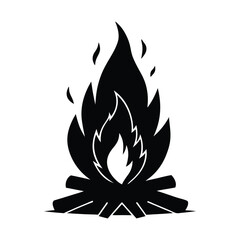 fire flames on white