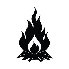 fire flames on white