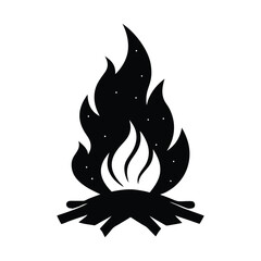 fire flames on white