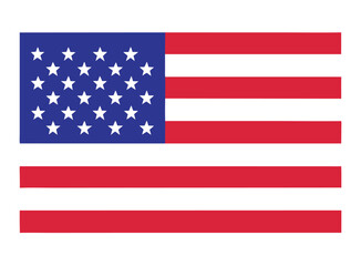 USA flag. American Flag vector art and illustration with white background