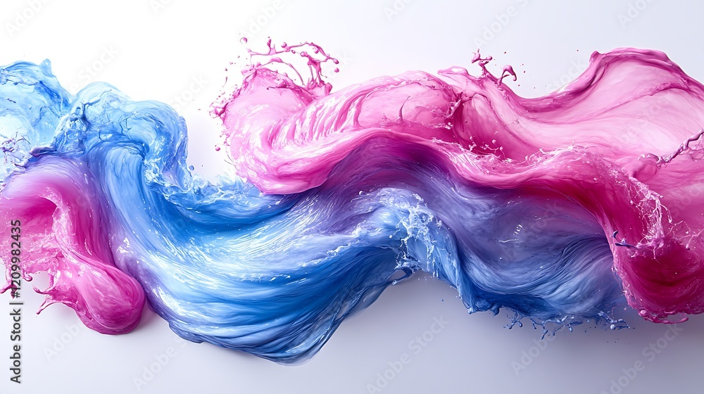 Poster dynamic abstract swirls: a vibrant and energetic abstract photograph, featuring flowing swirls of pi