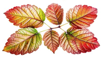 Obraz premium Close-up double exposure of venomous poison oak.