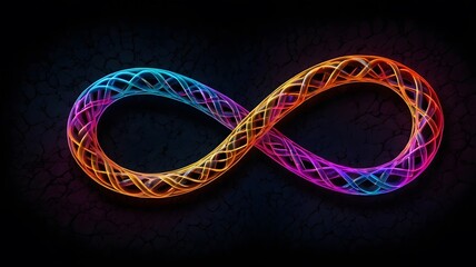 rotating holographic symbolsvarious symbols peace sign infinity