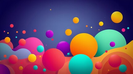 Modern flat wallpaper design with bright colors