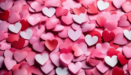 Watercolor hearts as Valentine background.