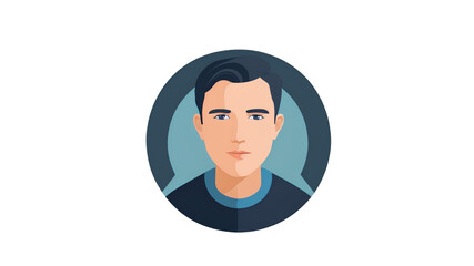 young man in a blue shirt