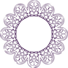 Beautiful flower art and mandala vector design