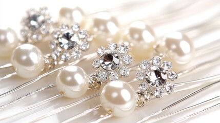 Elegant Hair Accessories with Pearls and Rhinestones for Special Events