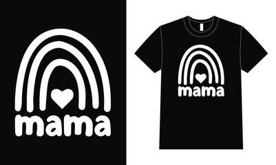 Mama Groovy T-shirt Design, Retro Mom Shirt Design.