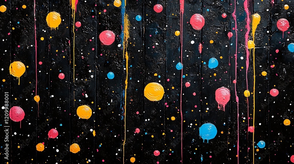 Aufkleber abstract colorful splatter: a dynamic and vibrant abstract background showcasing bold splashes of br