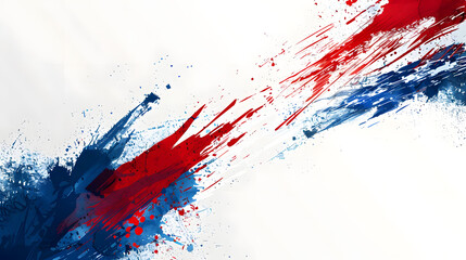 Blank banner design with french flag splash background