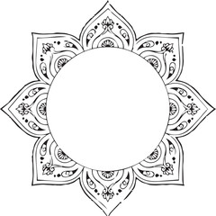 Beautiful flower art and mandala vector design