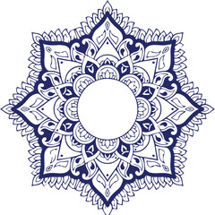 Beautiful flower art and mandala vector design