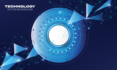 Obraz premium Technology background Hi-tech communication concept innovation abstract background