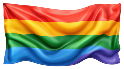 Colorful Rainbow Flag Symbolizing Diversity and Inclusion in Society
