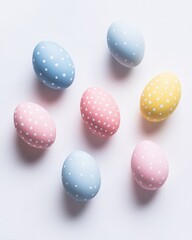 Colorful Banner Easter Eggs on Vibrant Background