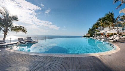 swimming pool in the tropical resort
