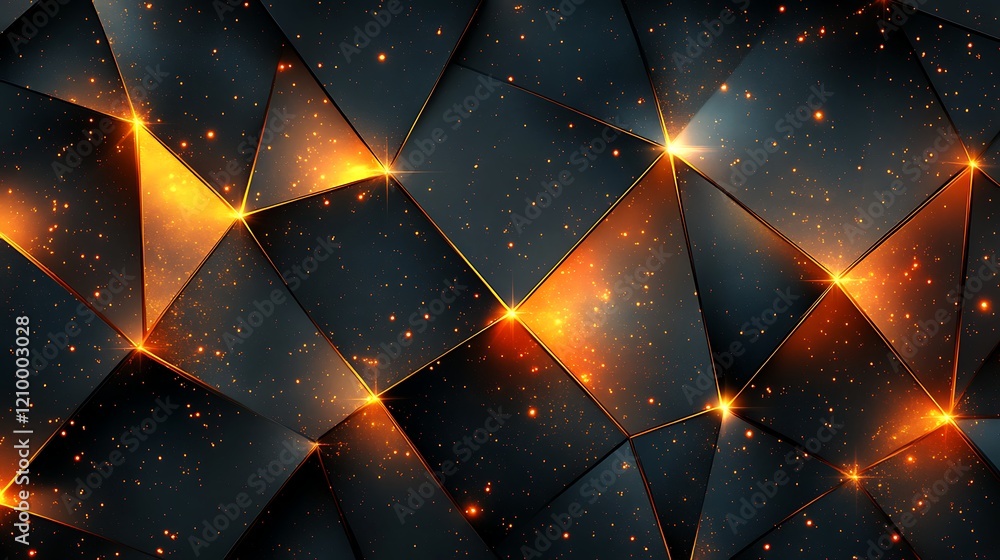 Poster abstract dark gold geometry: a mesmerizing abstract background image featuring a complex arrangement