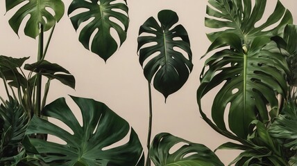 Framed Artwork Surrounded by Lush Tropical Plants – Nature-Inspired Design