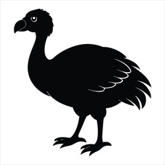  Extinct animal Dodo silhouette vector illustration. © Jamila