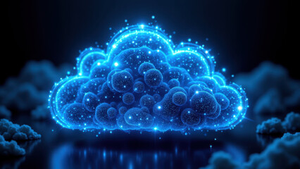 Cloudy tech magic with AI light effect