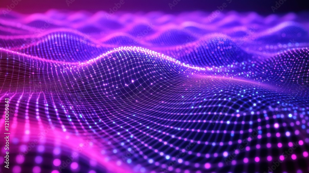 Aufkleber a computer generated image of a wave of light