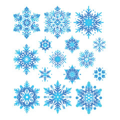 Snowflake vector design on a set with white background