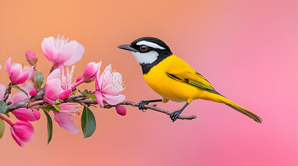 Fototapeta premium White-cheeked Honeyeater ~ White-cheeked Honeyeater appears similar to the New Holland Honeyeater, with which its range overlaps in south-eastern Queensland, eastern New South Wales and south-western 