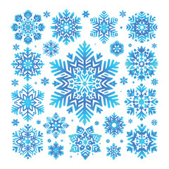 Snowflake vector design on a set with white background