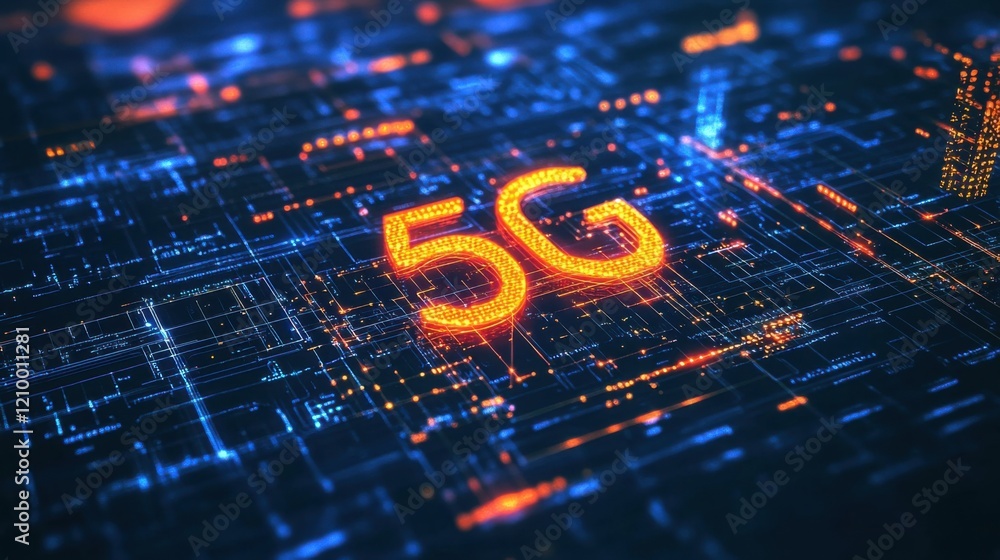 Poster a close up of a number on a circuit