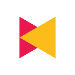 Line and Triangle Logo Template Icon