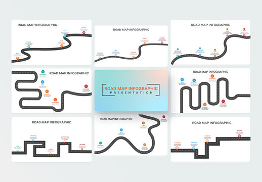 Business Road Map Infographic Layout