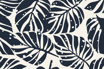 Tropical leaf background design, trendy minimalistic backdrop