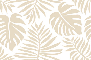 Fototapeta premium Tropical leaf background design, trendy minimalistic backdrop