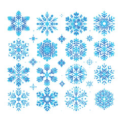 Snowflake vector design on a set with white background