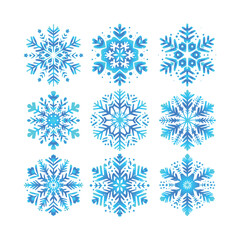 Fototapeta premium Snowflake vector design on a set with white background