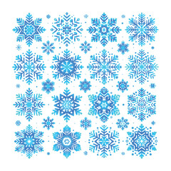 Snowflake vector design on a set with white background