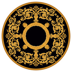 Luxury Gold Floral Vector Design - Versatile Decorative Pattern, Classic Style.