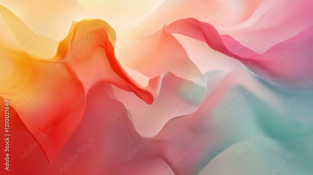 Poster modern background with soft pastel gradients and minimalist abstract shapes
