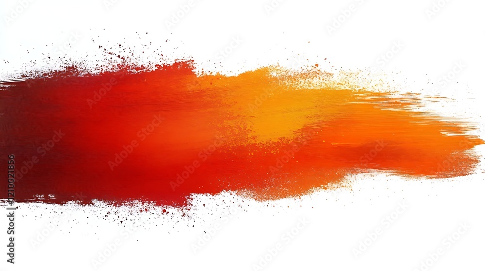 Poster fiery explosion of color: an abstract image showcasing a dynamic burst of orange and red powder, cre