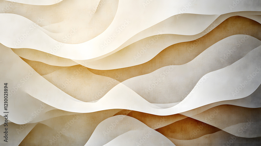 Poster elegant and textured abstract design with natural tones and paper patterns