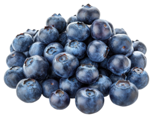Fresh organic blueberries transparent background png healthy juicy food