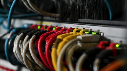 server cables, server room, internet network, computer network