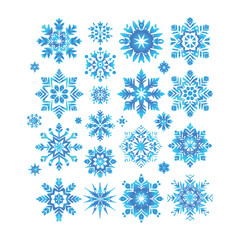 Snowflake vector design on a set with white background