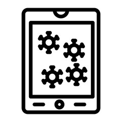 Vector Design Phone Virus Icon Style