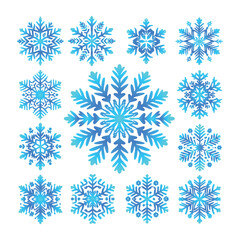 Snowflake vector design on a set with white background