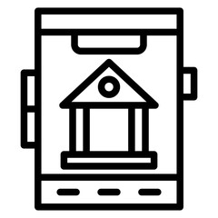 Vector Design Mobile Banking Icon Style