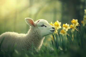 Obraz premium Flowers daffodils spring yellow