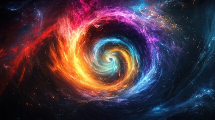 Obraz premium a spiral galaxy with bright colors