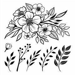 Flower art vector design